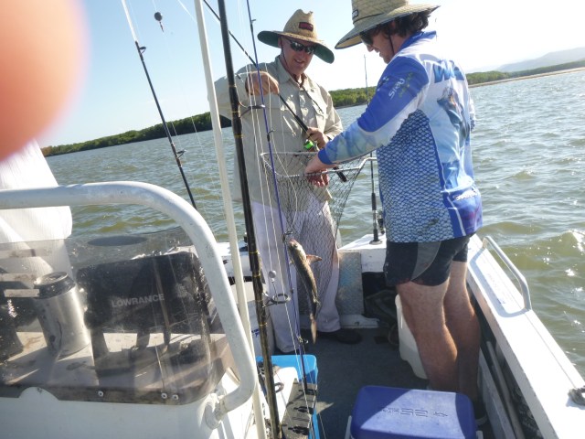 52cm Blue Salmon caught by Mark. Our first points on the board 